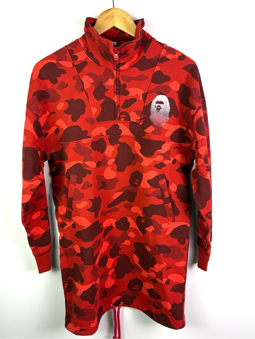 NWT A Bathing Ape Red Camo sweatshirt dress size XS